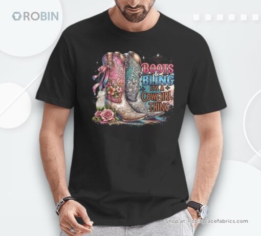 Boots & Bling Its A Cowgirl Thing Melanin Rodeo Cowgirl Shirt