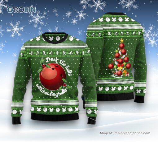 Bowling Ball Christmas Ugly Christmas Sweatshirt, Sweater