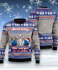 Bowling Merry Christmas Ugly Christmas Sweater