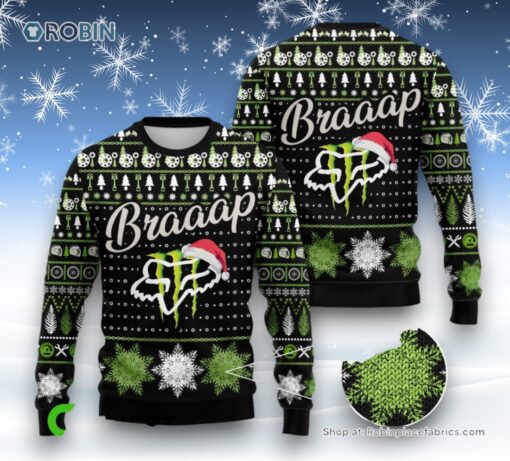 Braaap Monster Ugly Christmas Sweater and Sweatshirt