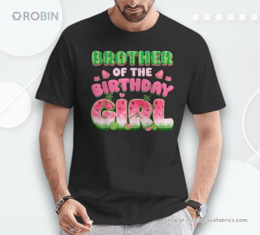 Brother Birthday Girl One In A Melon Watermelon Family Shirt