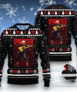 Bruce Springsteen 3D Ugly Sweater and Sweatshirt   Black