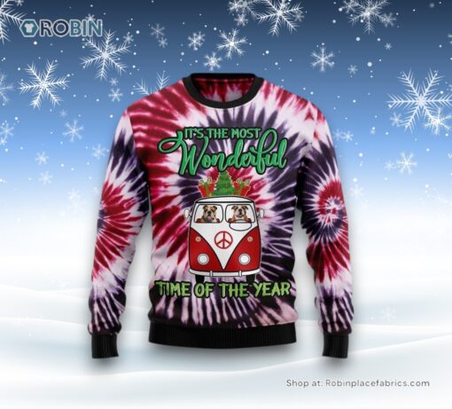 Bulldog Tie Dye Ugly Christmas Sweater, Christmas Gift For Dog Love