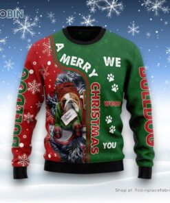 Bulldog Ugly Christmas Sweater 3D, Christmas Gift For Dog Love