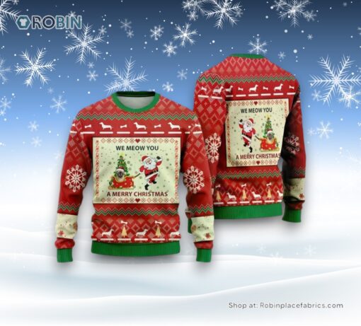 Burmese Cat Ugly Christmas Sweatshirt, Sweaters For Men Women, Christmas Gift For Pet, Cat Sweater, Christmas Gift