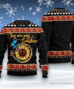 Butterfly Sunshine Ugly Christmas Sweatshirt, Sweater