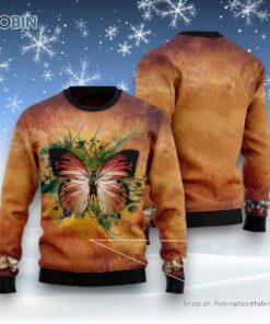Butterfly Vintage Ugly Christmas Sweater