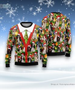 Cavalier King Charles Spaniel Xmas Pine Ugly Christmas Sweater