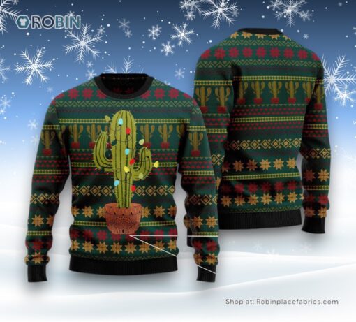Cactus Christmas Ugly Christmas Sweatshirt, Sweater