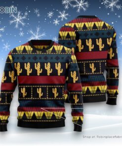 Cactus Group Pattern Ugly Christmas Sweatshirt, Sweater