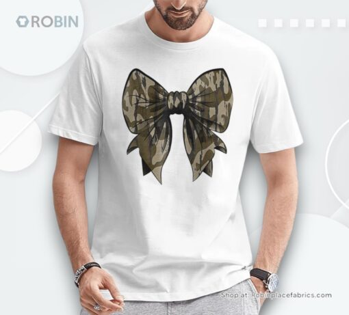 Camouflage Old Camo Bow Camo Coquette Bow Hunting Girl Shirt