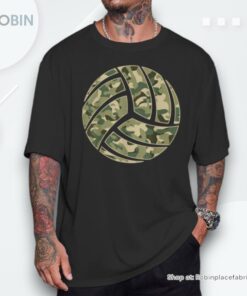 Camouflage Volleyball Lover Player Fan Cute Camo Volleyball Shirt