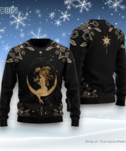 Cancer Golden Zodiac Ugly Christmas Sweatshirt, Sweater, Christmas Gift For Dog Love