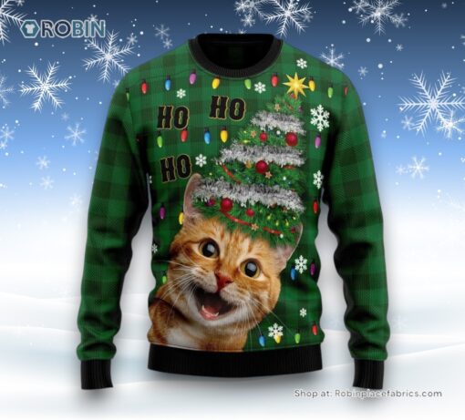 Cat Christmas Tree Ugly Christmas Sweater Ulgy Christmas Sweater, Christmas Gift For Cat Love