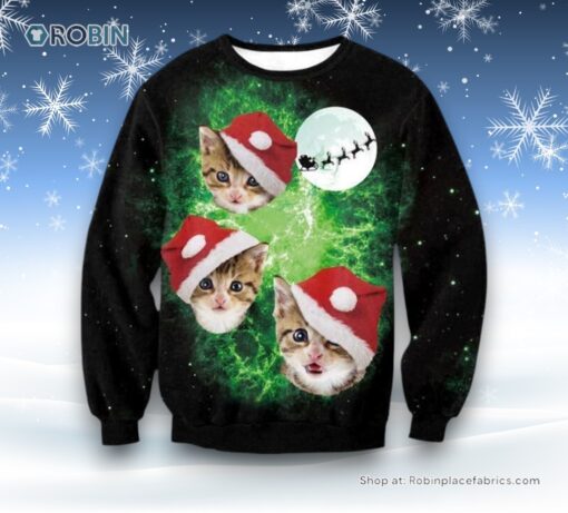 Cat Christmas Ugly Christmas Sweater, Christmas Gift For Cat Love