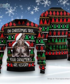 Cat Christmas Ugly Sweater, Awesome Cat Ugly Christmas Sweater