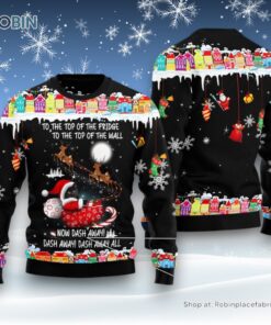 Cat Christmas Ugly Sweater, Black Cat Sleigh Christmas Ugly Christmas Sweatshirt, Sweater