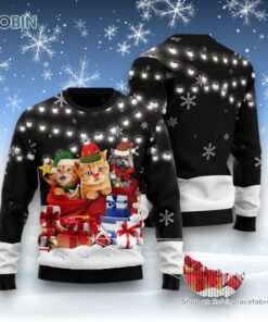 Cat Christmas Ugly Sweater, Cat Gifts Noel Ugly Christmas Sweatshirt, Sweater