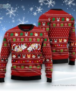 Cat Christmas Ugly Sweater, Cat Light Ugly Christmas Sweater
