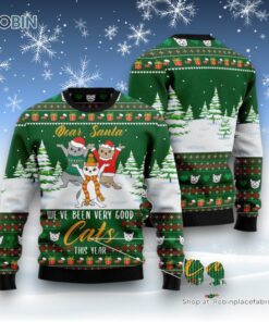 Cat Christmas Ugly Sweater, We’Re Been Very Good Cats This Year Ugly Christmas Sweater