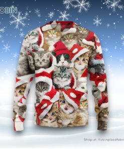 Cat Christmats Ugly Christmas Sweater, Christmas Gift For Cat Love