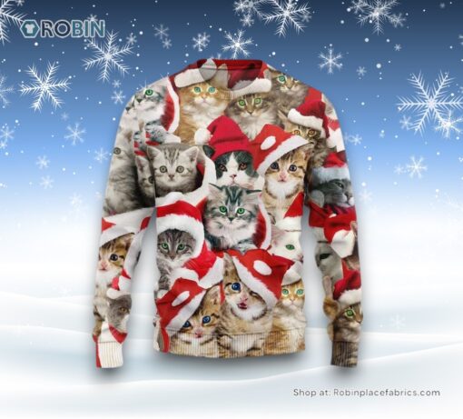 Cat Christmats Ugly Christmas Sweater, Christmas Gift For Cat Love