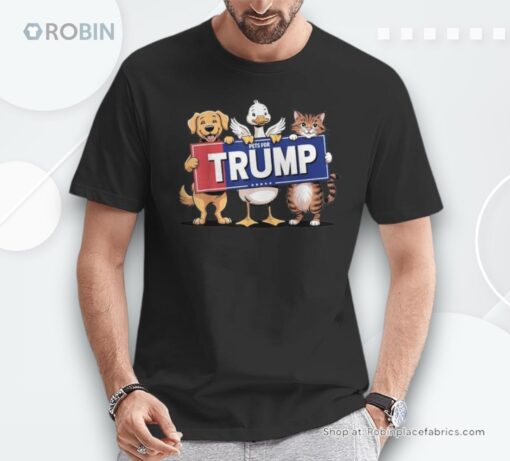 Cat Duck Dog Pets For Trump Shirt