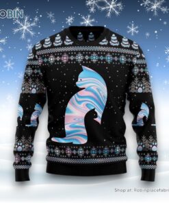 Cat Hologram Ugly Christmas Sweater, Christmas Gift For Cat Love