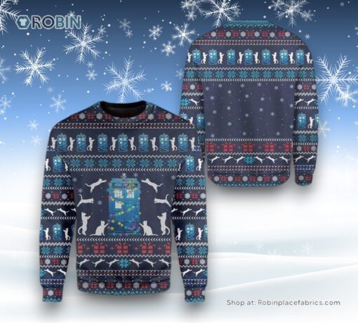 Cat Jumper Ugly Christmas Sweater, Christmas Gift For Cat Love