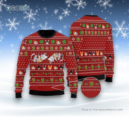 Cat Light Ugly Christmas Sweater, Christmas Gift For Cat Love