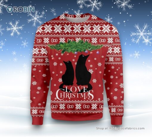 Cat Love Christmas Ugly Christmas Sweater, Christmas Gift For Cat Love