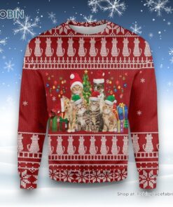 Cat Lovers Christmas Ugly Christmas Sweater, Christmas Gift For Cat Love