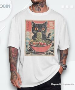 Cat Ramen Japanese Graphic Kawaii Cat Anime Shirt