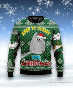 Cat Show Me Your Kitties Ugly Christmas Sweater, Christmas Gift For Cat Love