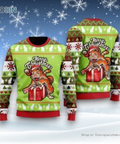 Cat Ugly Sweater, Funny Cat Merry Christmas Ugly Sweater, Christmas Gift For Cat Love