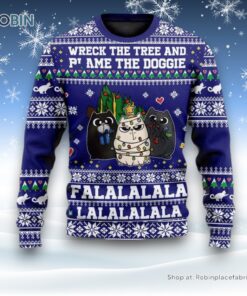 Cat Wreck The Tree Meowy Christmas Sweater, Christmas Gift For Cat Love