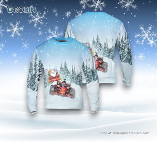 Charles Leclerc Santa Formula Motor Racing Ugly Christmas Sweatshirt, Sweater For Men And Women, Christmas Gift