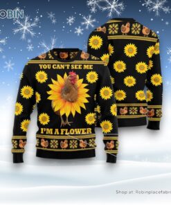 Chicken Flower Ugly Christmas Sweater