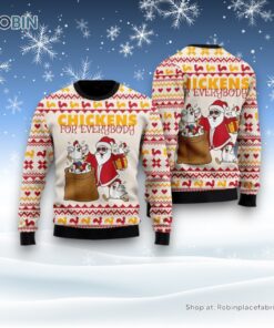 Chicken For Everybody Funny Ugly Christmas Sweater For Men And Women, Farm Ugly Sweater