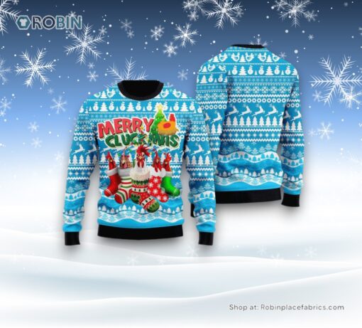 Chicken Merry Cluckmas Ugly Christmas Sweater For Men And Women, Farm Ugly Sweater