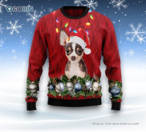 Chihuahua Christmas Beauty Ugly Sweater, Christmas Gift For Dog Love
