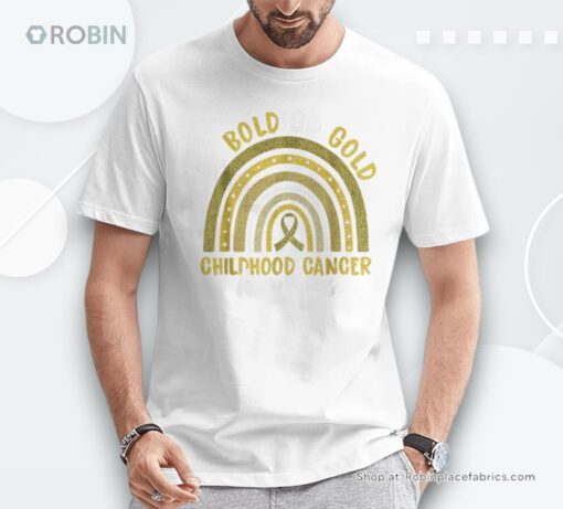 Childhood Be Bold Go Gold Childhood Cancer Awareness Rainbow Shirt