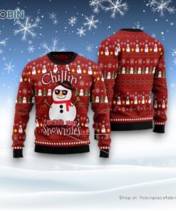 Chillin With My Snowmies Funny Ugly Christmas Sweater