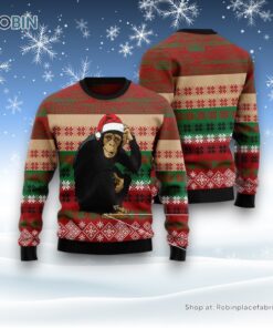 Chimpanzee Christmas Ugly Christmas Sweater