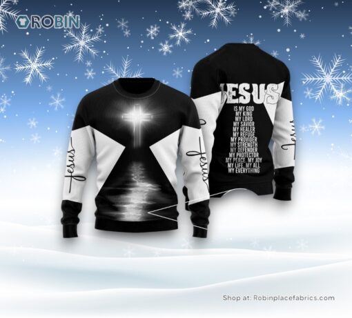 Christian Jesus Ugly Christmas Sweater For Men & Women, Christian Sweater, God Gift