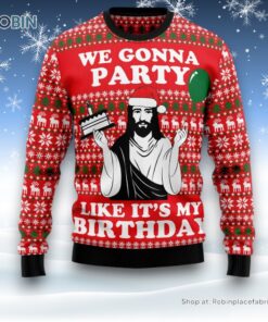 Christian Party Ugly Christmas Sweatshirt, Sweater, Christian Sweater, God Gift