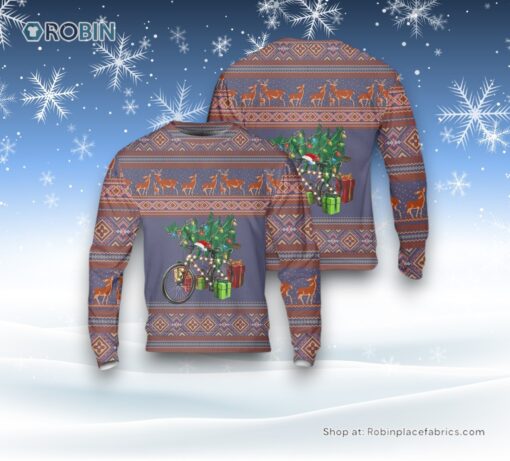 Christmas Bicycle With Gifts Ugly Christmas Sweater For Men And Women, Christmas Gift