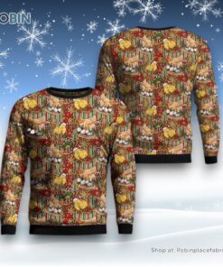 Christmas Chicken And Chicks Leopard Seamless Ugly Christmas Sweater, Christmas Gift, Farmers Sweater