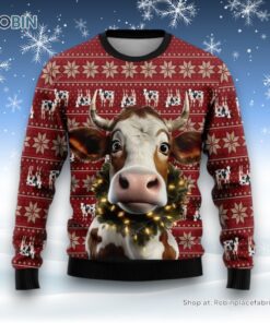 Christmas Cow Wreath Ugly Christmas Sweatshirt, Sweaters For Men Women, Christmas Gift, Farmers Sweater Christmas Cow Wreath Ugly Christmas Sweatshirt, Sweaters For Men Women, Christmas Gift, Farmers Sweater