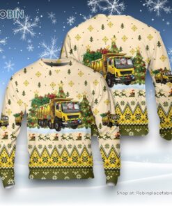 Christmas Dump Truck With Santa Ugly Christmas Sweatshirt, Sweater For Men And Women, Christmas Gift